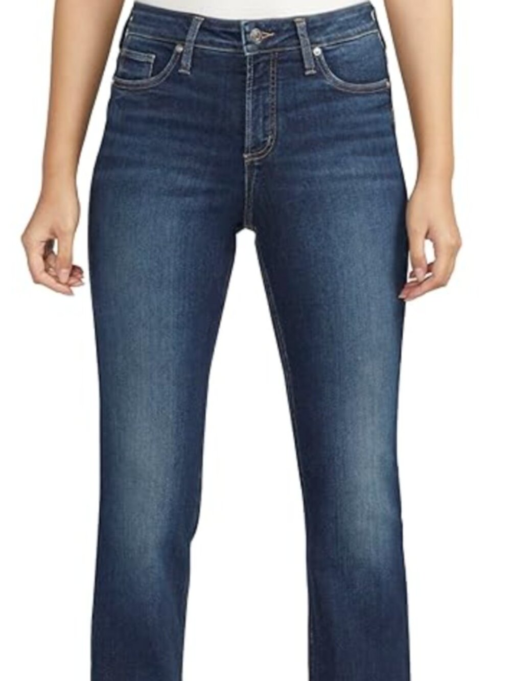 Silver Jeans Infinite Fit Mid Rise Bootcut Jeans Size 27/33" L Dark Wash